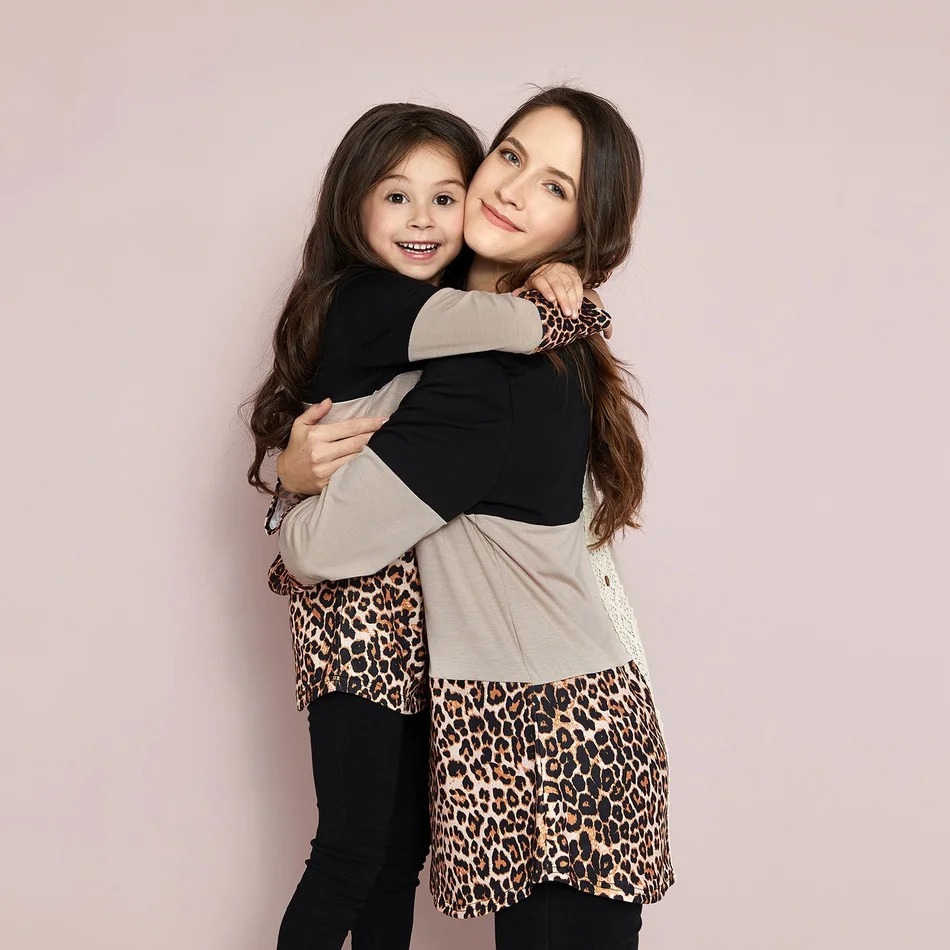 Matching Leopard Print Mommy and Daughter Set