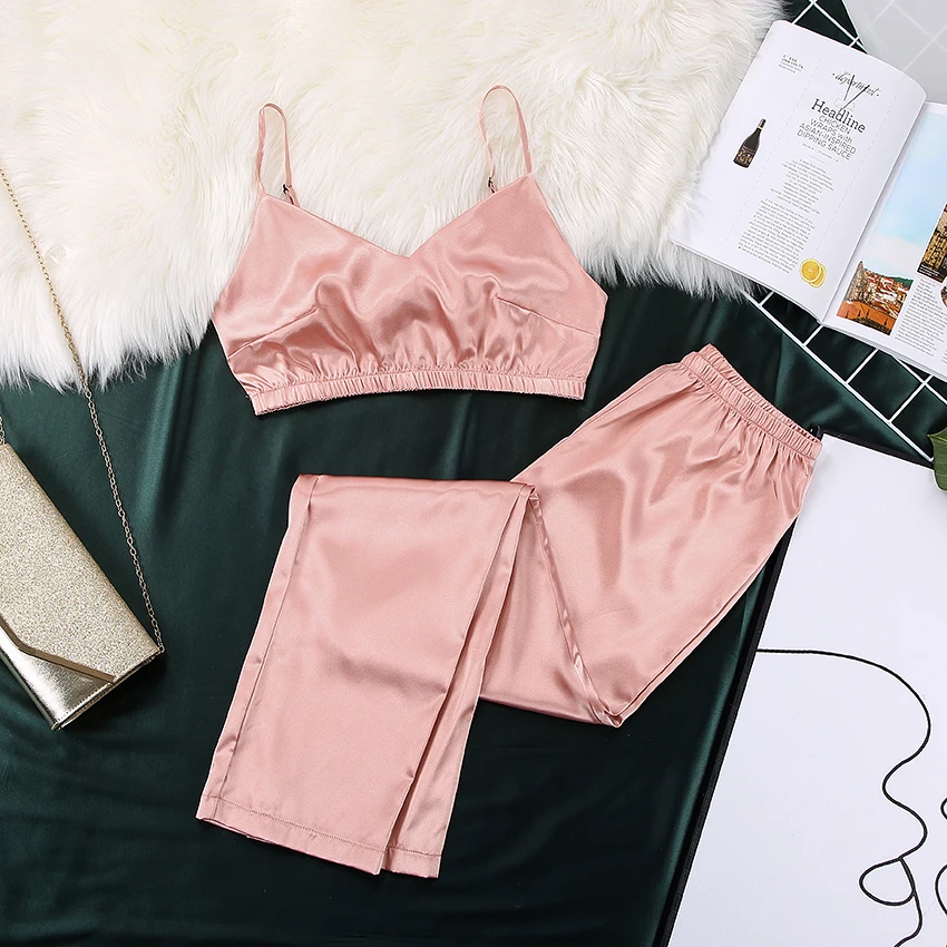 Women's Spaghetti Strap Fox Printed Pajama Set