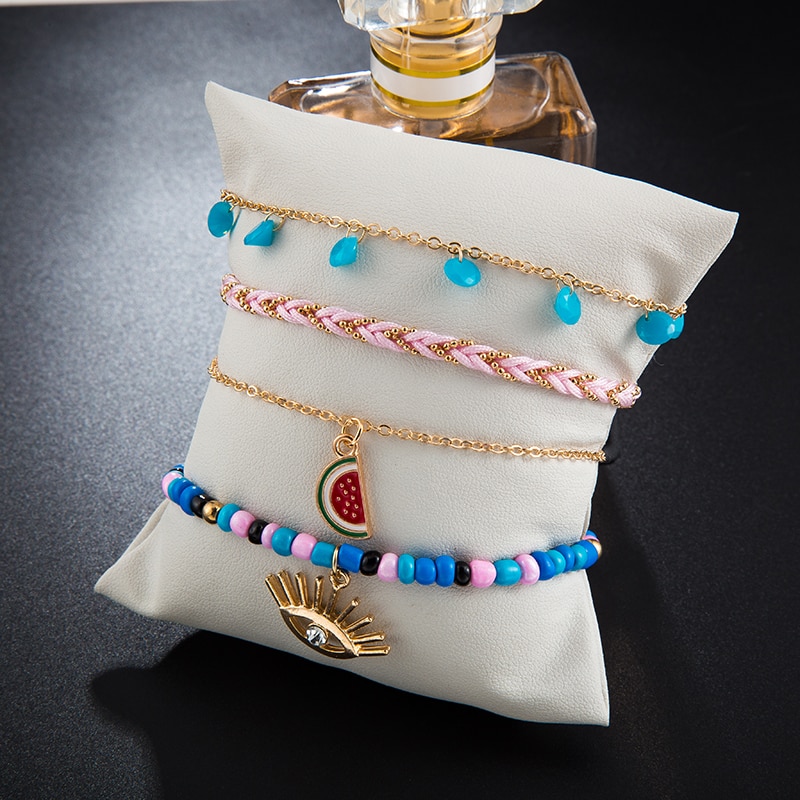 Multi Layer Anklet Set for Women