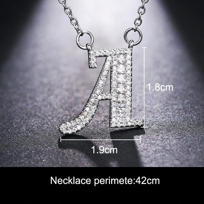 Women's Chain Necklace with Letter Pendant Women's Chain Necklace with Letter Pendant