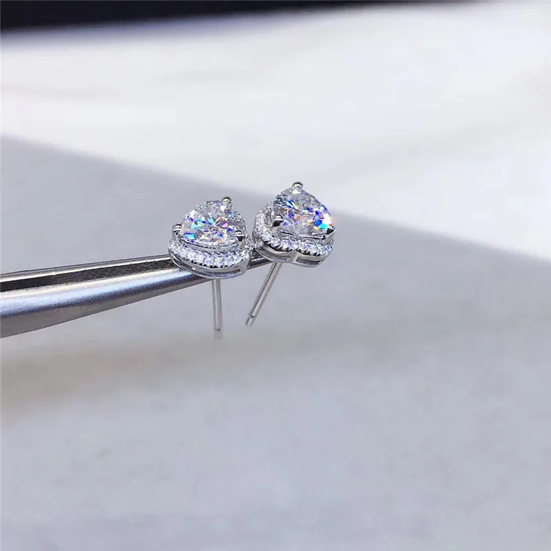 Heart Shaped Stud Earrings for Women