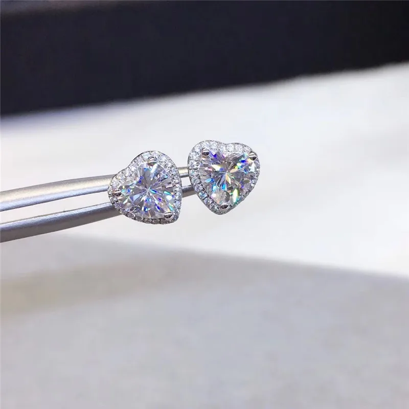 Heart Shaped Stud Earrings for Women