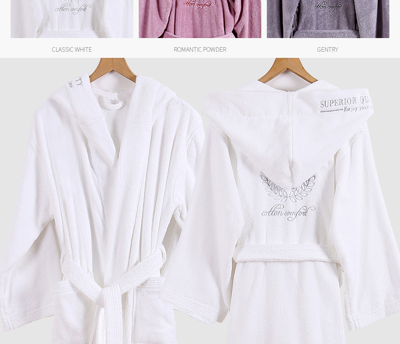 Couple Warm Hooded Fleece Bathrobe Couple Warm Hooded Fleece Bathrobe