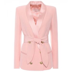 Office Multicolored Women's Blazer with Belt