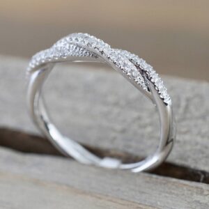 Women's Crystal Braid Ring
