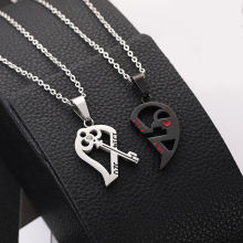 2 Pcs Heart Pendants Necklaces
