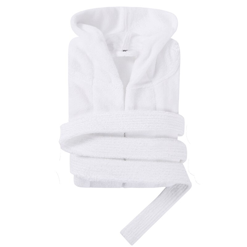 Couple Warm Hooded Fleece Bathrobe - Image 5